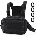 Tactical EDC Chest Bag Utility Molle Chest Rig Pouch with CCW Compartment Adjustable Strap Outdoor Chest Pack - color: Black