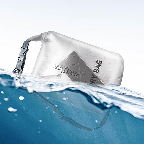 Waterproof Dry Bag - Roll Top Transparent Storage Bag,2L/5L/10L/20L,Suitable for Traveling, Swimming, Kayaking, Camping, Fishing, Rainy Day Trips - color: White, size: 5L