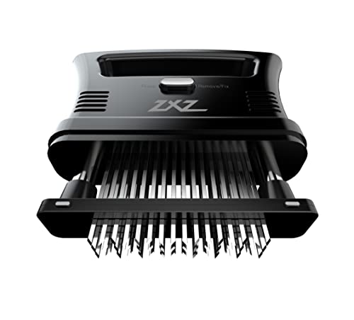 ZXZ Meat Tenderizer Easy to hold large handle | Detachable 48 stainless steel blade | Easy To Use & Clean (Black) - size: Bigger