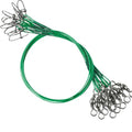 QISHUO Wire Stainless Fishing Leader Saltwater Freshwater Line Fishing Leaders Steel Snap Rigs Wire Leader Lure Black Nickel - size: Size #4 (11.8in-50lb) 30pcs