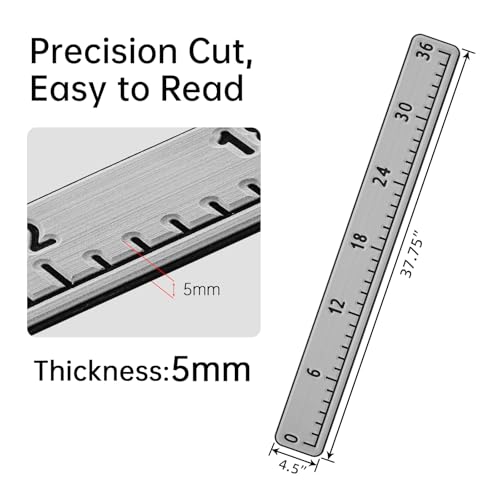 HZshark EVA Foam Fish Measuring Board, Fish Ruler with 3M Self-Adhesive Backing, 36" Fishing Tape Measure for Boats Sailboats Yachts Kayaks - color: Grey, size: 4.5"*36"