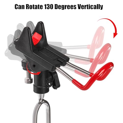 Nicunom 2 Pack Fishing Rod Holders - 360 Degree Adjustable Fishing Pole Rack Stand for Bank, Beach, Ground, Gifts for Men