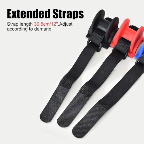 MiOYOOW 4PCS Fishing Rod Holders for Railings, Portable Fishing Pole Holders for Bridge Railings Ship Railings Seaside Guardrails - color: Flat blue