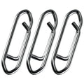 Alwonder 50-Pack Fishing Power Speed Clips, High Strength Stainless Steel Speed Clip for Fishing Lure Quick Change, Freshwater Saltwater Crankbait Popper Lures Quick Snap Connector Tackle - size: S-50LB-0.7IN