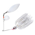 Booyah Glow Blade Spinner-Bait Bass Fishing Lure - color: Snow White, style: Tandem (3/8 Oz)