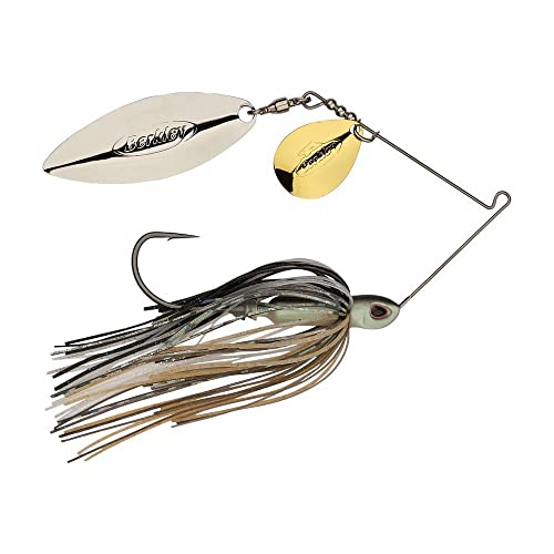 Berkley Power Blade Compact Fishing Spinnerbaits - color: Shad Spawn/Gold + Silver, size: 1/2 oz - Colorado Willow