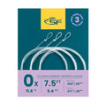 SF 3 Packs Pre-Tied Loop Fly Fishing Tapered Leader Fluorocarbon 7.5FT 9FT 12FT 0X 1X 2X 3X 4X 5X 6X 7X - color: Clear-3Packs, size: 7.5FT-0X