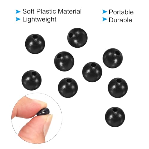 PATIKIL Fishing Beads, Soft Plastic Round Rubber Fishing Bait Eggs Rig Beads Tackle Lures Accessories with Storage Box - size: 8mm