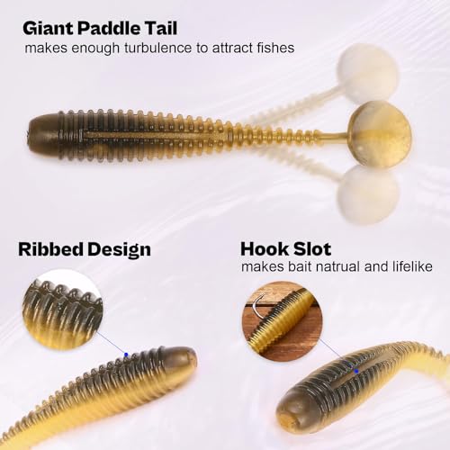 Alabama Rig Kit 2 Sets with Jig Heads and Trailers, Umbrella Rig for Stripers,Bass Fishing