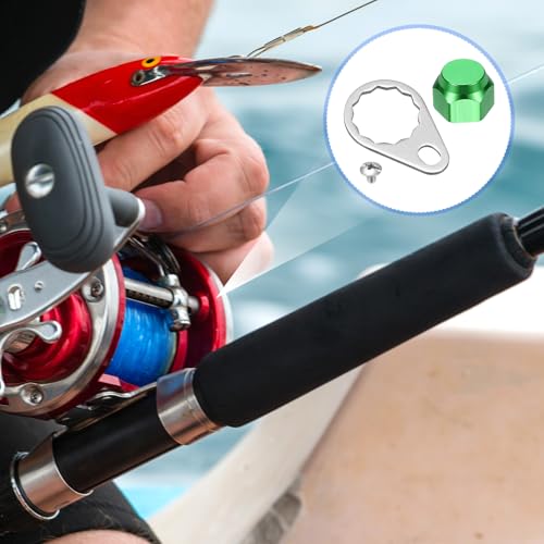 Fishing Reel Screw Nut Caps, Right Handle Knob Locking Plate Nut Replacement Parts - color: Green, size: M8