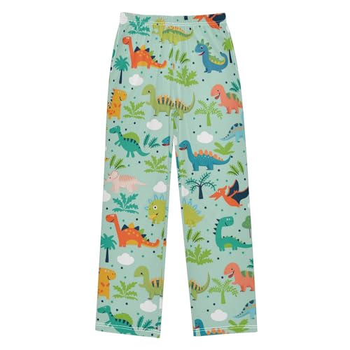 Pajama Pants Long Sleep Pant Elastic Waist Pajama Bottoms with Pockets - color: Color 1, size: 6-8 Years