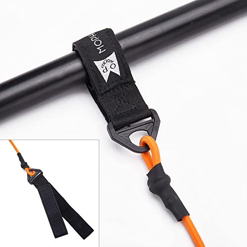 Kayak Paddle Leash, Paddle Leash Lightweight Coiled Kayak Rod Leashes for SUP Kayaking Canoing Fishing Boating - color: Orange - 2 Pack