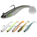 TRUSCEND Shadtale Easy Catch Soft Fishing Lures with BKK Hooks - Trembly Sinking and Vibrating Swim for More Bites, Pre-Rigged Swimbaits for Bass, Trout, Crappie, Walleye, Freshwater Saltwater Fishing - color: 3",0.23oz