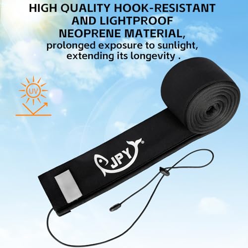 JPY 2 Pcs 3in Wdith Neoprene Fishing Rod Sleeve Protective Rod Covers for Fishing Poles Hook-Resistant Rod Storage Case Fits Spinning Casting Trolling Rods - size: Black x 1 - 60 IN