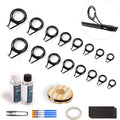 OJY&DOIIIY Fishing Rod Repair Kit, All-in-One Supplies for Fishing Pole Eyelets Replacement with Rod Guides,Epoxy Glue,Wrapping Thread and Tape - color: Spinning