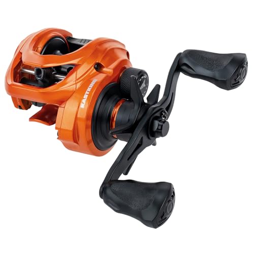 KastKing Lethal Blaze Baitcasting Fishing Reel, 7.3:1 High-Speed Gear Ratio, Low-Profile Baitcaster, Lightweight Glass Fiber-Infused Nylon Frame, Freshwater & Inshore Bass Fishing Reel - color: Left- Shiny Orange- 7.3:1