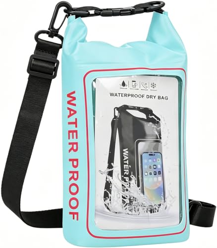 154 Pieces Waterproof Boat First Aid Kit Dry Bag with Out Bags Pouch Roll Top Boat Emergency Kit 2-in-1 for Camping Fishing Kayaking Swimming Rafting - color: Mintgreen