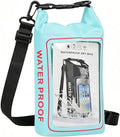 154 Pieces Waterproof Boat First Aid Kit Dry Bag with Out Bags Pouch Roll Top Boat Emergency Kit 2-in-1 for Camping Fishing Kayaking Swimming Rafting - color: Mintgreen
