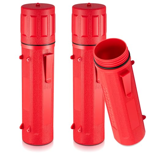 Zonon 2 Pcs Welding Rod Storage Tube 14 Inch Stick Electrode Storage Container Airproof Waterproof Canister (holds 350mm / 13.7in Rods)(Red) - color: Red