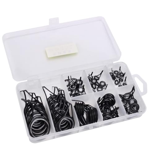 Fishing Rod Repair Kit - Fishing Rod Tips and Guides Replacement Kit With Ceramic Guide Rings - color: rod guides_75pcs