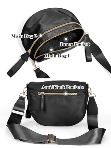 Pure Colour Crossbody Bag Bum Bag for Women,Spacious Purse Fanny Packs Belt Bag,Oversized Bum Bag (Colour Bum Bag-Black) - color: Colour Bum Bag-Black