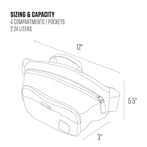 Carhartt Classic Adjustable Sling Bag, Durable, 600-Denier Water Resistant Hip Pack - color: Essential Waist Pack (Harbor Teal)