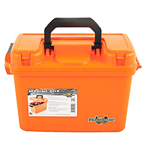 Flambeau Outdoors 1409 Marine Dry Box, 14", Orange - size: 14”