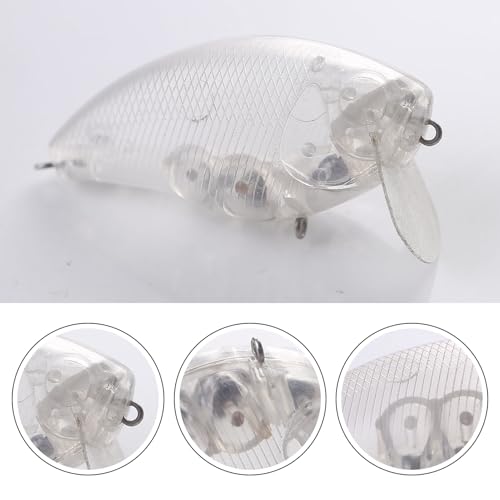 20pcs/25pcs Fishing Blanks Lures Kit Fishing Topwater Unpainted Swimbait Unpainted Crankbaits Hard Baits DIY Lure for Bass Salmon Trout Saltwater and Freshwater - color: 20PCS 2.68″/0.47oz