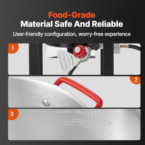 VEVOR Turkey Deep Fryer, 30-qt Turkey & 10-qt Outdoor Aluminum Seafood Boiling Kit, Fish Steamer Cooker Set, 54,000 BTU Burner Propane Gas Boiler, Gifts for Thanksgiving Day - style: 30-qt & 10-qt