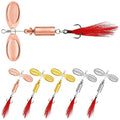 TRUSCEND Vibespinner Easy Catch Fishing Lures with BKK Hooks, Tail Spinner Baits with 4 Actions, Vibrating Swimming Flashing & Jigging for More Bites, Spoon Lures for Bass Trout Crappie Walleye Pike - color: B2-7/16oz-2"