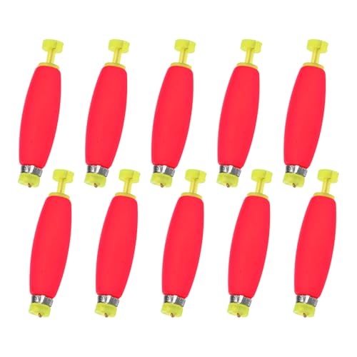 M METERXITY Pack Fishing Bobbers Floats, EVA Foam Weighted Bobbers, Clip-on Floats Slip Corks Floaters Strong Buoys - color: Red, size: 2" Length