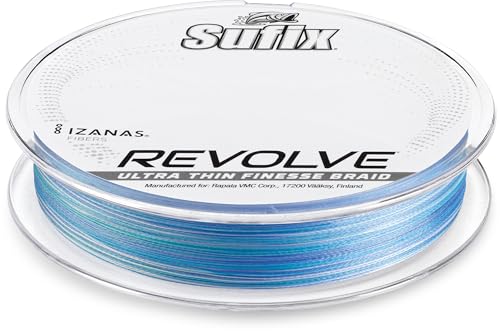 Sufix Revolve Braided Fishing Line, High-Performance Braid with Smooth Casting and Durability, Coastal Camo, 4 lb