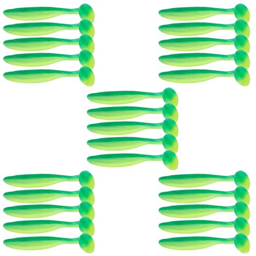 Paddle Tail Swimbaits FS/RE-10 | for Bass Fishing,14 Colors ,Fishing Lures with Flash Blade,Freshwater Saltwater ,Bass Bait,for Trout Catfish Pike - color: Color H, size: 12cm,25pcs