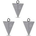 Pyramid Sinkers for Surf Fishing – Lead Fishing Weights, No-Roll Bottom Hold - style: 6oz-3pcs