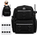Fishing Backpack with Rod Holders and 4 Tackle Boxes, Waterproof Large Tackle Bag with 6 Pockets, Adjustable Dividers, Reinforced Base, Back Pack with Storage Boxes for Fishing Gear