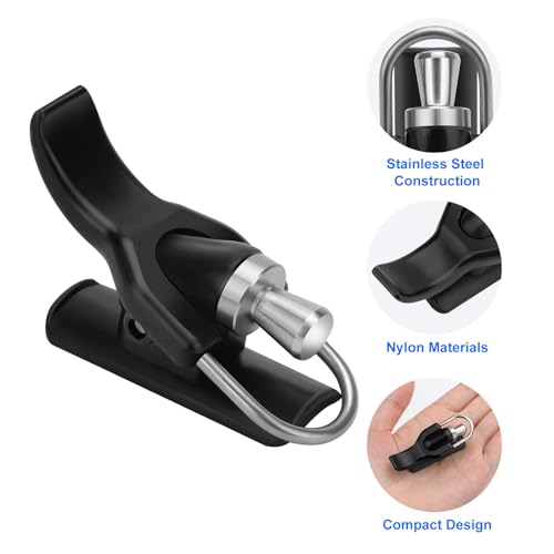 TSV 4PCS Surf Fishing Rod Bait Launcher Cannon, Long Distance Casting Trigger for Fixed Spool Reels, Bionic Thumb Finger Protector for Beach Surf Anglers - color: Black+Silver