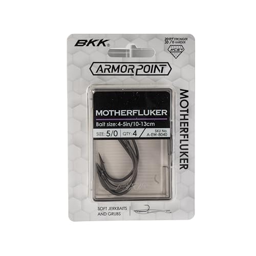 BKK Motherfluker Hook | Armor Point | Baitholder Hook for Soft Plastics - size: 5/0#