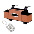 ZenChef Three-in-one Car Organizers and Storage, 2025 New Multi-function Car Tissue Holder, Multi-function Backseat Car Organizer with Cup Holder, Tissue Box, Hook (brown) - color: Brown