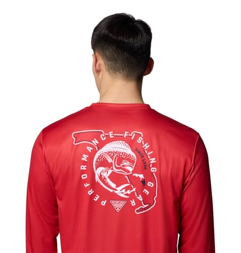 Columbia Men's Terminal Tackle PFG Statetriot Long Sleeve - color: Red Spark/Clean Line Pride Fl Dorado, size: X-Large