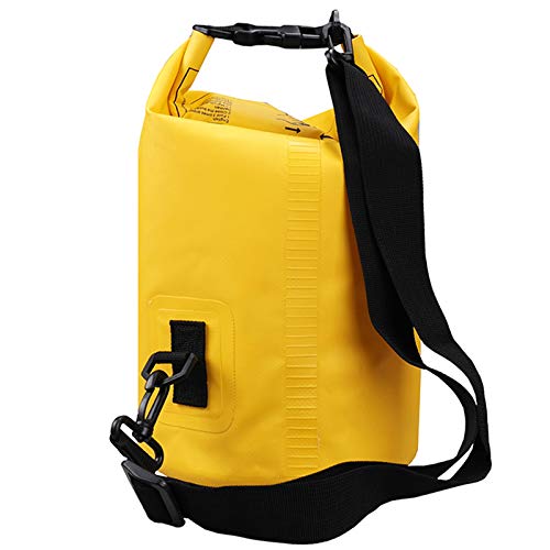 2L/3L/5L/10L/15L/20L/30L 500D Tarpaulin Heavey-Duty PVC Water Proof Dry Bag Sack for Kayaking/Boating/Canoeing/Fishing/Rafting/Swimming/Camping/Snowboarding - color: Yellow, size: 5L