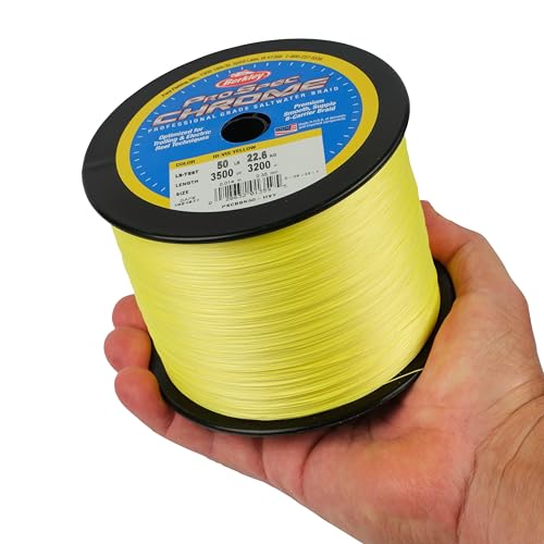 Berkley ProSpec Chrome Braid Fishing Line, Suitable for Saltwater Environments - color: Hi-Vis Yellow, size: 20lb - 3500yd