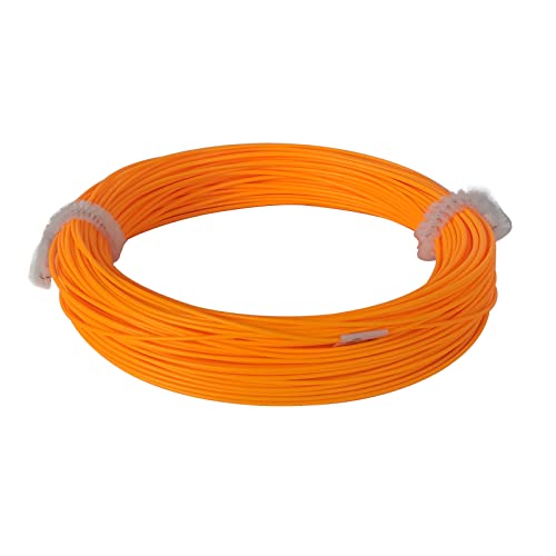 EUPHNG All-Purpose Fly Line Floating Trout Fishing Line Welded Loop Line ID Weight Forward Fly Fishing Line 100FT - color: Hot Orange, size: WF7F