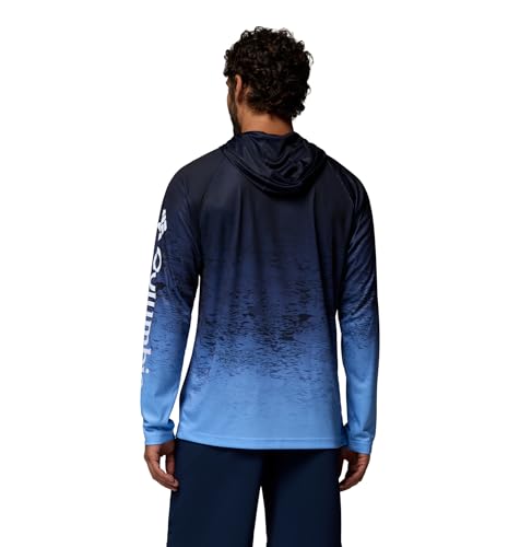 Columbia Men's Collegiate Super Terminal Tackle Hoodie - color: Nc - Collegiate Navy/White Cap, size: X-Large