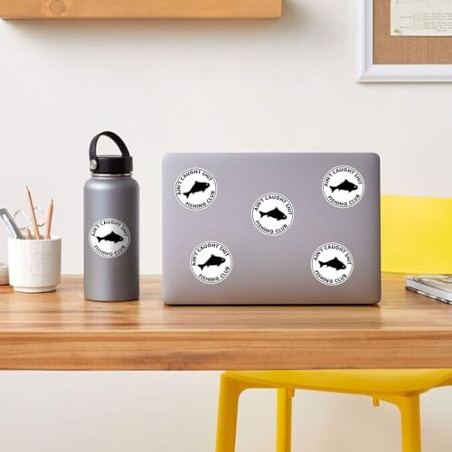 3pcs Ain't Caught Shit Fishing Club Sticker, Fishing Club Sticker Gifts for Fisherman, Anglers, Fisherman Stickers Waterproof Vinyl for Boat, Tackle Box, Cooler, Water Bottle, Helmet - color: Fishing 1, size: 4in