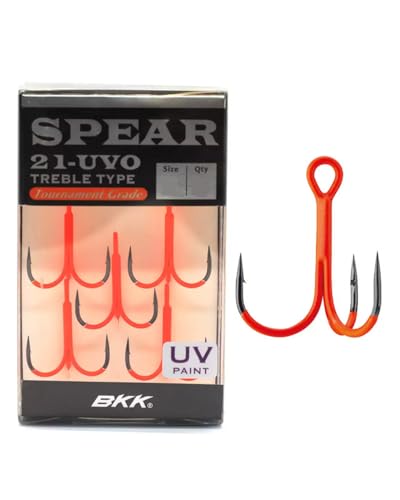 BKK SPEAR-21 UVO Freshwater Treble Hook | 1X | Ultraviolet Coating | Needle Point - size: 4#
