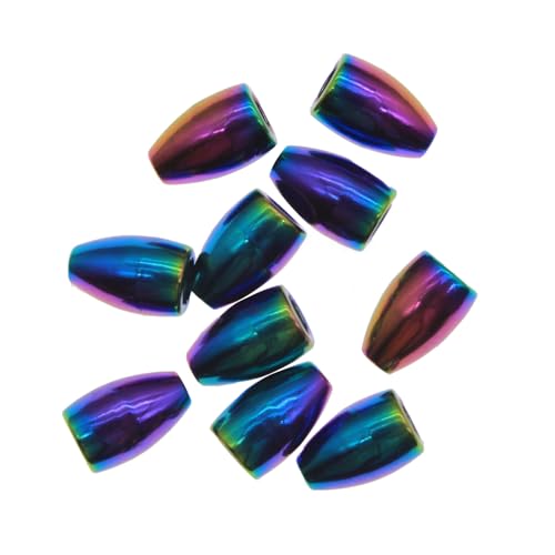 10 Pack Tungsten Weights, Bullet Weights for Bass Fishing Tungsten Worm Weights Fishing Weights Sinkers for Texas Rig and Carolina Rig - color: Multi-colored