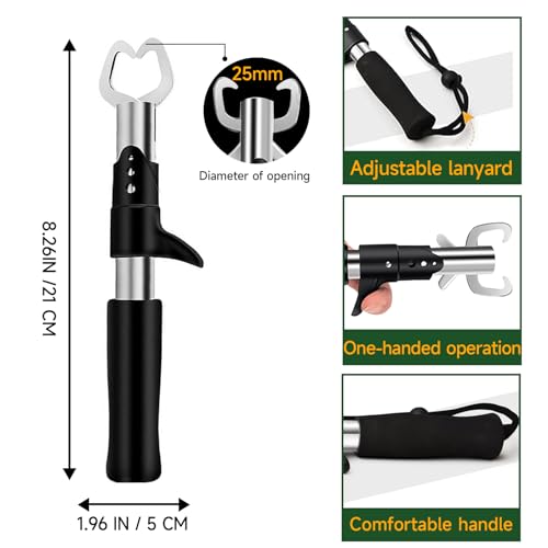 Aluminum Fishing Pliers, 5 Pcs Fishing Tool Kit, Upgraded Muti-Function Hook Remover and Fish Scissors, Fishing Gear, Ice Fishing Gift for Men