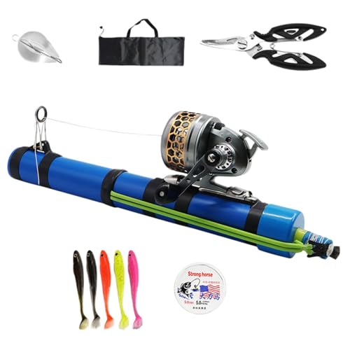 Catapult Fishing Rod, Portable Handheld Fishing Rod Kit, 2026 Upgrade Compact Sling Shot Fishing Reel, Compact Casting Fishing Set with Reel & Accessories - size: A