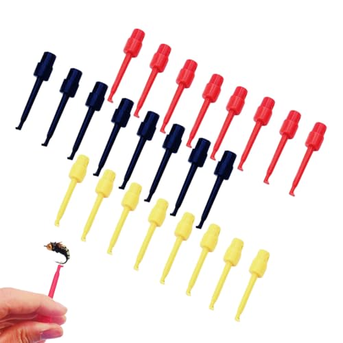 24pcs Hackle Pliers for Fly Tying Plastic Fly Hook Hackle Pliers Fishing Lures test hook Or Hooks Display