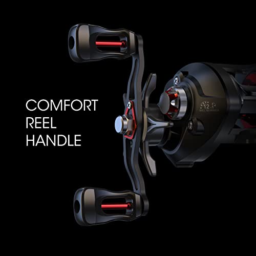 Lixada Fishing Reels, Baitcaster Reel Strong Corrosion Resistance Metal Saltwater Baitcasting Reel with Magnetic Braking System - color: Black-Right handed
